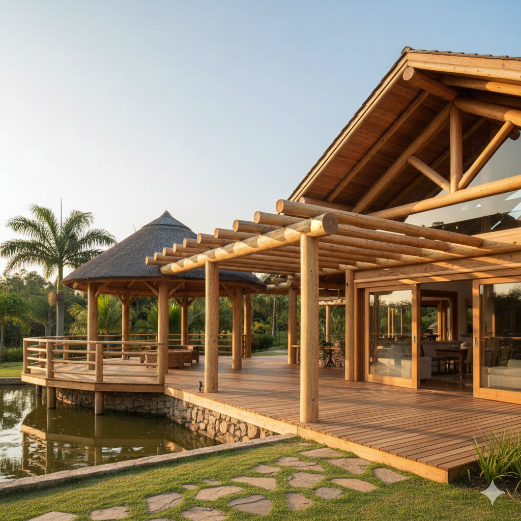 Pergolado de Eucalipto Tratado